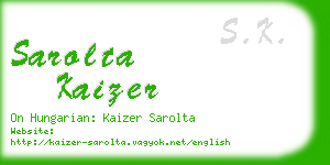 sarolta kaizer business card